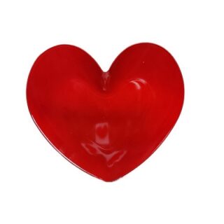 SET BAJA PLATO DE CORAZON ROJO 6 PC 36 CM