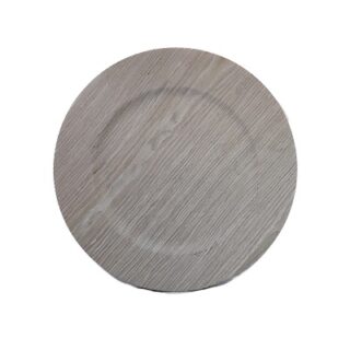 SET BAJA PLATO MADERA 6 PC 33 CM