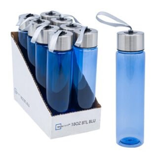 BOTELLA DE PLASTICO COLO AZUL 18 OZ