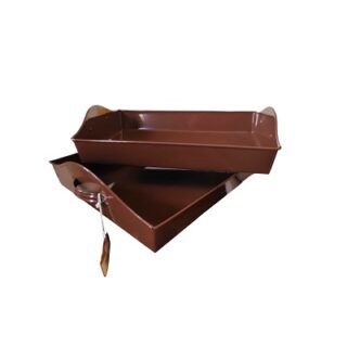 SET DE BANDEJAS DE METAL 2 PC G45.5X30 P36.5X24 CM