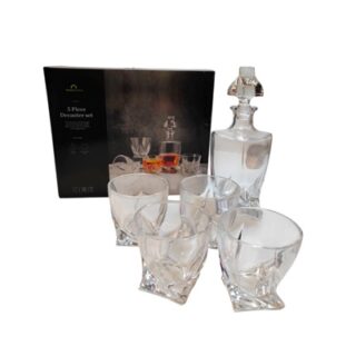 SET DE JARRA Y VASOS DE VIDRIO 5 PC