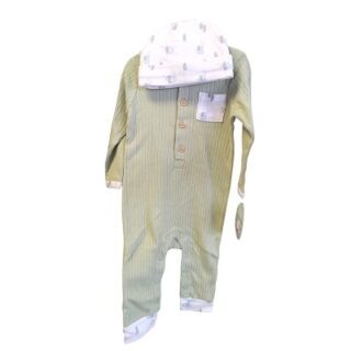 TRAJE PARA BEBE 2 PC COLOR VERDE TALLA 6-9 M