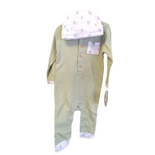 TRAJE PARA BEBE 3 PC COLOR VERDE TALLA 3-6 M