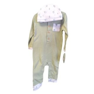 TRAJE PARA BEBE 2 PC COLOR VERDE TALLA 0-3 M