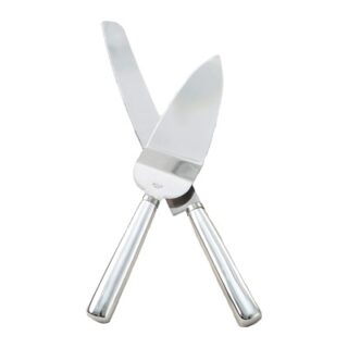 SET DE CORTA PASTEL DE ACERO INOXIDABLE 2 PC