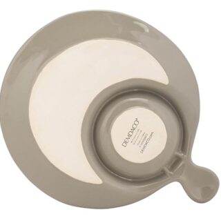 PLATO DE CERAMICA COLOR GRIS OSCURO 29.7 X 22.9 CM