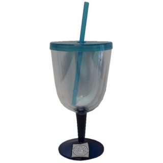 COPA CON PAJILLA DOUBLE WALL ACRILICO