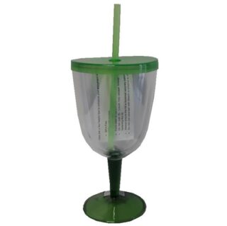 COPA CON PAJILLA DOUBLE WALL ACRILICO