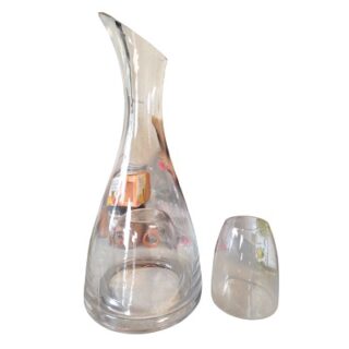 PICHEL DE VIDRIO CON VASO 2 PC 1 LITRO
