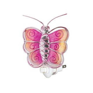 MINI LAMPARA DE CUARTO MARIPOSA DE METAL Y VIDRIO