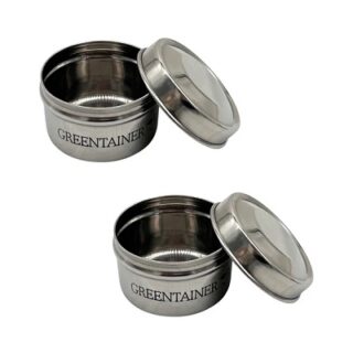 CONTENEDORES DE METAL INOXIDABLE 2 PC 7 X 6 CM