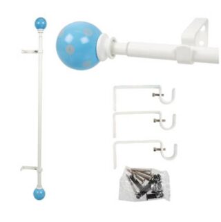 CORTINERO CON BOLA DE AZUL 128 X 220 CM