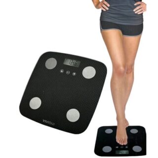 PLATAFORMA MEDIDORA DE PESO COLOR NEGRO CAPACIDAD 400 LB