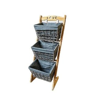 ESTANTE DE MADERA 3 NIVELES 25.80 X 35 CM