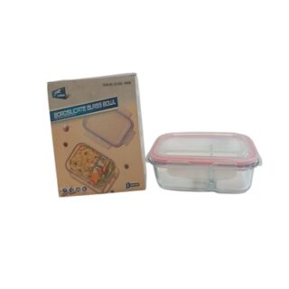 HERMETICO DE VIDRIO CON TAPADERA 18 X 13 CM