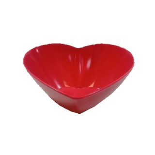 PLATO HONDO DE MELAMINA DISEÑO DE CORAZON 17 X 14 X 7 CM