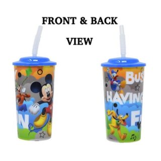 VASO CON TAPADERA Y PAJILLA 16 OZ -MICKEY-