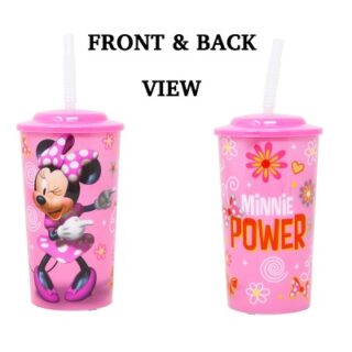 VASO CON TAPADERA Y PAJILLA 16 OZ - MINNIE-