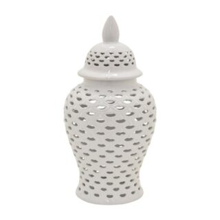 FRASCO DE CERAMICA BLANCA THREE HANDS 40 CM