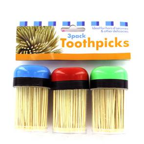 PALILLOS DE MADERA EN TUBO PLASTICO 3PC