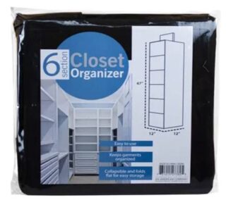 ORGANIZADOR PARA CLOSET 6 SECCIONES 30x120 CM