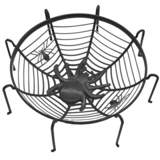 CESTA PARA DULCES DE ARAÑA DE PLASTICO 25 CM