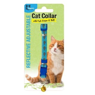 COLLAR DE GATO AJUSTABLE CON DISEÑO DE PEZ