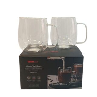 SET DE TAZAS DE VIDRIO 2 PC 350 ML TUTTO DOBLE FONDO