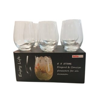 SET DE VASOS DE VIDRIO 575 ML 6 PC