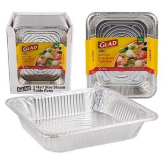 BANDEJA DE ALUMINIO 2 PC 12.5 X 10.25 X 2.5 PULG