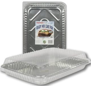 MOLDE DE ALUMINO CON TAPA 22x32x4 CM