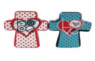 CRUZ CON CORAZONES 2 PC WESTLAND GIFT WARE