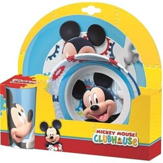 SET DE PLATOS DE MELAMINA DE MICKEY MOUSE 3 PC