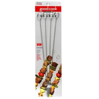 BROCHETAS DE METAL 30 CM -SET 4 PC