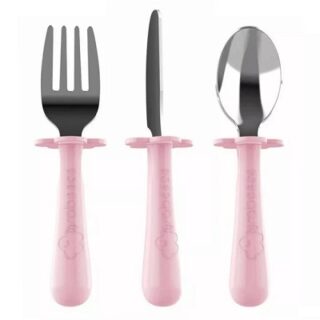 SET DE CUCHARAS PARA BEBE 3 PC COLOR ROSADO