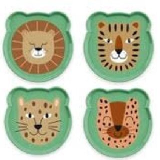 PLATOS PARA BEBE 4 PC COLOR VERDE 23 CM