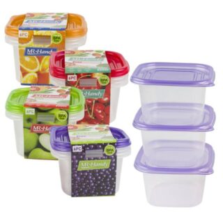 SET DE RECIPIENTES PARA COMIDA 32 OZ MR HANDY 6 PC
