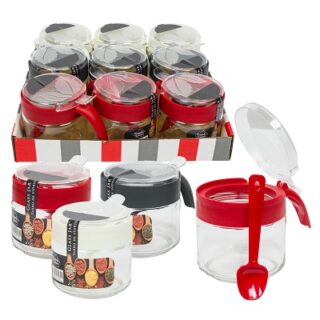 FRASCO DE VIDRIO PARA ESPECIES CON CUCHARA