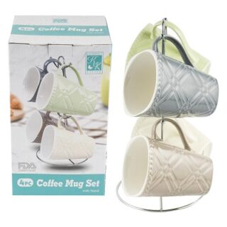 JUEGO DE TAZAS CON SOPORTE 5 PC -KATHERINE´S KITCHEN-