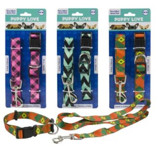 SET DE COLLAR CON HARNES 2 PC PUPPY LOVE
