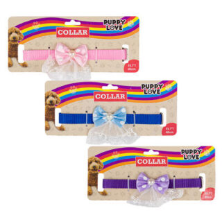 COLLAR PARA PERRO CON MOÑO 40CM PUPPY LOVE