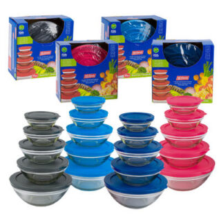 SET DE BOWL DE VIDRIO MEDIDAS 4.5 - 6.7 - 11.8 - 17 -30.4OZ