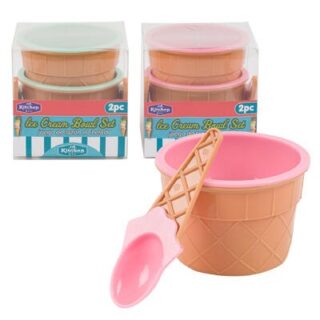 JUEGO DE TAZON DE HELADO 2 PC