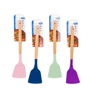 ESPATULA DE SILICONA CON MANGO DE MADERA