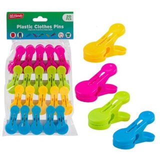 GANCHOS DE ROPA PLASTICOS 20 PC