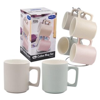 JUEGO DE TAZAS CON SOPORTE 5 PC -KITCHEN & CO-