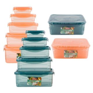 SET DE CONTENEDORES DE COMIDA 5 PC CUADRADOS