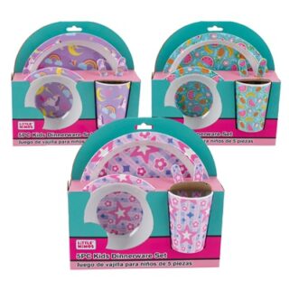 SET DE VAJILLAS DE MELAMINA PARA BEBES 5 PC
