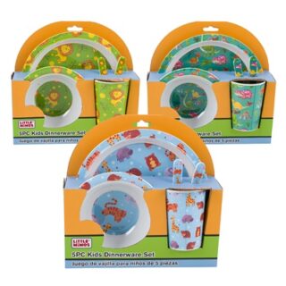 SET DE VAJILLAS DE MELAMINA PARA BEBES 5 PC