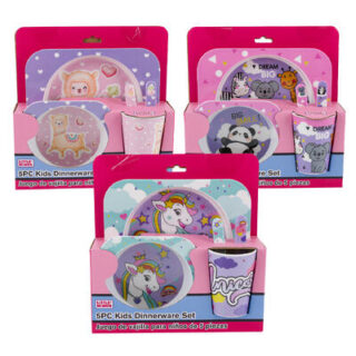 SET DE VAJILLAS DE MELAMINA PARA BEBES 5 PC